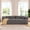 Gray, variant on 86" Chenille Boneless Couch, Curved Cloud Sofa with High-Density Foam & Pocket Springs, Compressed Sofa with 4 Pillows, No Assembly 3-Seater Luxury Modern Sofa for Living Room, Apartment, Gray
