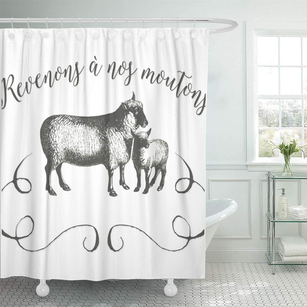 CYNLON Farm Let Get Back to Our Sheep Funny Vintage Bathroom Decor Bath