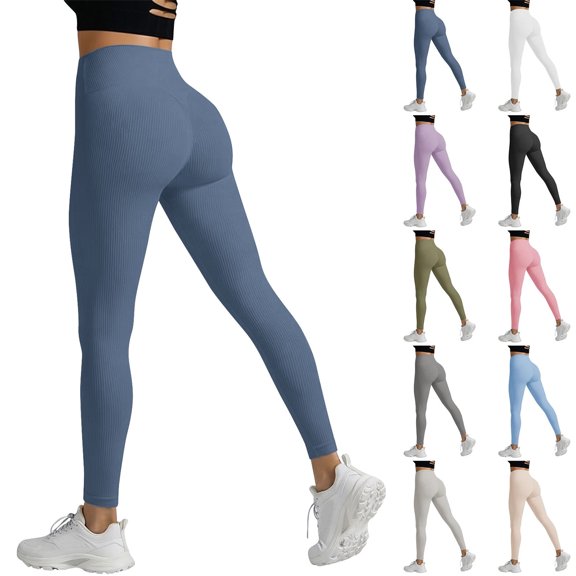 Women's Long Yoga Pants Solid-Color High-Waisted Butt-Lifting Yoga Pants& Leggings Soft and Skin-Friendly for Home Stretching