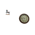 thumbnail image 4 of Figura de caballo,Figura de caballo Escultura animal coleccionable,Reloj de pared,Reloj de pared de pájaro cantor de 10 pulgadas para decoración del hogar,Relojes de pared decorativos, 4 of 7