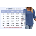 thumbnail image 7 of WellSize 3/4 Sleeve Womens Plus Size Tops Dressy Square Neck Casual Blouses Smocked Cuffs Summer Shirts, 7 of 7