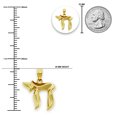 thumbnail image 4 of Gold Chai Charm - 10 Karat Solid Gold - Jewish Hebrew Chai Pendant, 4 of 5