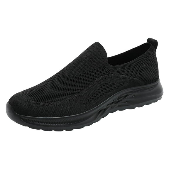eileial Men's Slip on Shoes Casual Shoes Lightweight Breathable Anti-Slip,Black 10