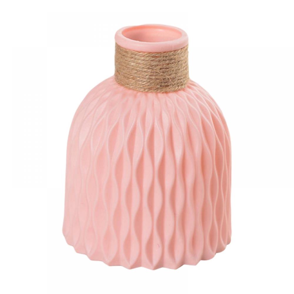 White Plastic Vase for Flowers Unbreakable,Ceramic Look Decor Vase