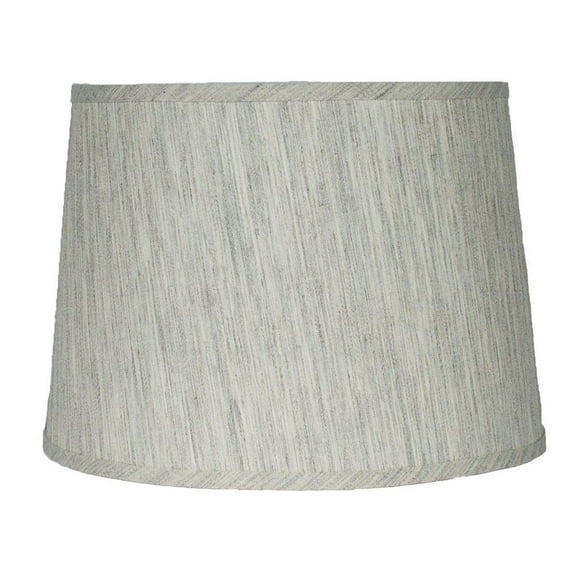 Urbanest French Drum Lamp Shade, Textured Linen, 14x16x11", Gray Flax