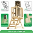 thumbnail image 4 of Joqixon Toddler Tower Foldable Helper for Kitchen: Toddler Step Stool Learning Standing Tower for Counter - Kitchen Stool Helper for Kids, 1-3 Years Old Boy Girl Gifts, Wood, 4 of 10