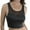 Charcoal, variant on ToBeInStyle Women's Sleeveless Mesh Crop Top - Heather Grey - S
