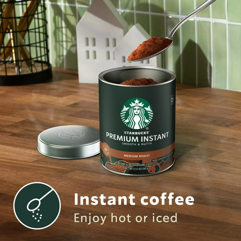 Starbucks Premium Soluble Coffee 30個 Starbucks Instant Coffee, 3.17 oz, Medium Roast Arabica Beans