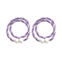 2X Magnetic Curtain Tapes Strong Magnetic Curtain Tiebacks Modern Simple Style Drape Tie Backs Convenient Decorative Weave Rope Curtain Holdbacks for Thin or Thick Home & Office Window Draperies