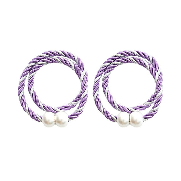 Strong Magnetic Curtain Tiebacks, Modern Simple Style Drape Tie Backs for Thin or Thick Window Draperies, 2pc, Model J