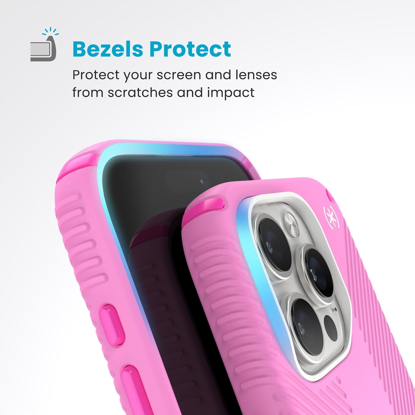 Speck Presidio2 Grip MagSafe for Apple iPhone 16 Pro Max Case,  True Pink/Shocking Pink