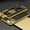 Gold, variant on Nalacover Metal Frame Bumper Case for iPhone 14 Pro Max, Armor Soft Sponges Inner Shockproof Anti-Drop Stainless Steel Bumper Frame with Metal Lens Protection Buckle Design (No Back Panel),Gold