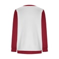 thumbnail image 4 of Wenyuyu Raglan T Shirts for Women Casual Round Neck Long Sleeve Pullover Sweatshirts Trendy Color Block Loose Fit Tops, 4 of 5