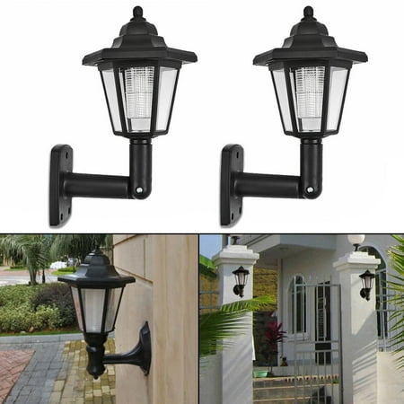 

YuanRX 2x Solar Power LED Light Path Way Wall Landscape Mount Garden Fence Lamp Outdoor Home Essentials Dining Room Light Fixture Room Decor (Clearance)