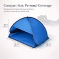 thumbnail image 4 of Mini Head Sun Shelter Tent, Pop Up Face Sun Shade Canopy with Phone Holder, Portable Beach Tent (Blue, 1pc), 4 of 5