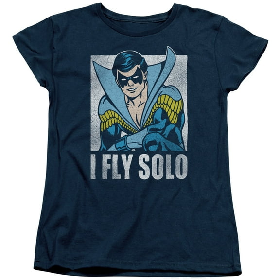 DC Comics Fly Solo S/S Women's T-Shirt Navy