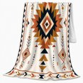 thumbnail image 2 of Southwest American Indian Geometric Diamond Pattern, Dramatic Artistic Scene, Warm Flannel Blanket for Home Library and Reading Nook, Art Lovers Housewarming Gift, Artistic Home Decor, 2 of 9