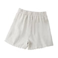 thumbnail image 3 of Admvng Womens Linen Shorts Lace Trim Elastic High Waist Casual Shorts for Vacation, 3 of 6