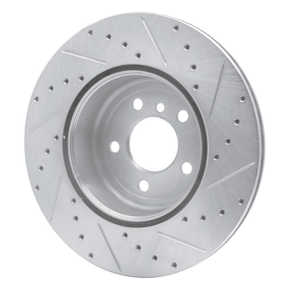 Dynamic Friction Company 631-31114L DFC Brake Rotor - Drilled And Slotted - Silver
