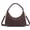 Chocolate, variant on Suede Shoulder Bag - Stylish Hobo Satchel, Slouchy Handbag, Crescent Crossbody Purse & Tote