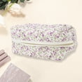 thumbnail image 2 of Unique Bargains Women Portable Little Flower Pattern Makeup Bag for Travel Vacation Cotton Purple, 2 of 3