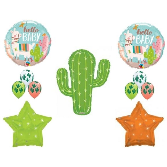 Cactus Fiesta Baby Shower balloons Decoration Supplies Southwest Cacti