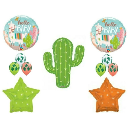 Cactus Fiesta Baby Shower balloons Decoration Supplies Southwest Cacti