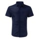 thumbnail image 2 of Camisas s Para Hombre Manga Corta Corto Collar Solid Casual Turn camisa descendente Button Men's Business Affairs Camisas Men (Navy, XXL), 2 of 7