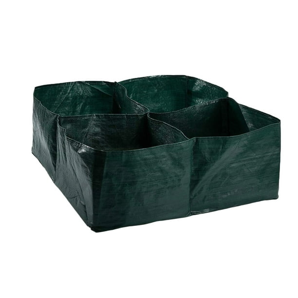 4 Divided Grids Square Planting Container Grow Bag Pe Fabric Plants Flowers Vegetables Planter Pot Raised Garden Bed Com - Square Foot Gardening In Grow Bags 4 Divided Grids Square Planting Container Grow Bag Pe Fabric Plants Flowers Vegetables Planter Pot Raised Garden Bed Com - Square Foot Gardening In Grow Bags