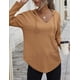 thumbnail image 2 of Sudadera con capucha y cuello en V de manga larga para mujer, 2 of 6