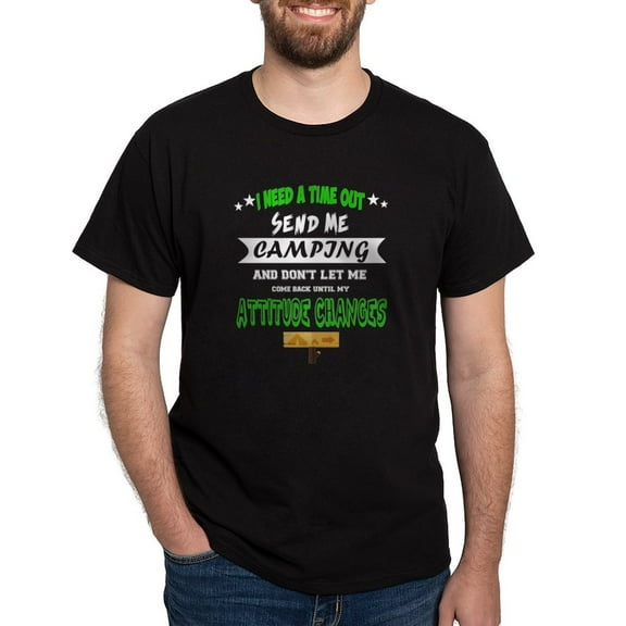 CafePress - I Need A Time Out Send Me Camping T Shirt T Shirt - Men's Classic Graphic Cotton T-Shirt