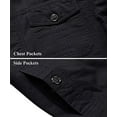 thumbnail image 4 of KEINXS Men‘s Cotton Lightweight Multi Pockets Zip Front Stand Collar Military Jackets Windbreaker, 4 of 7