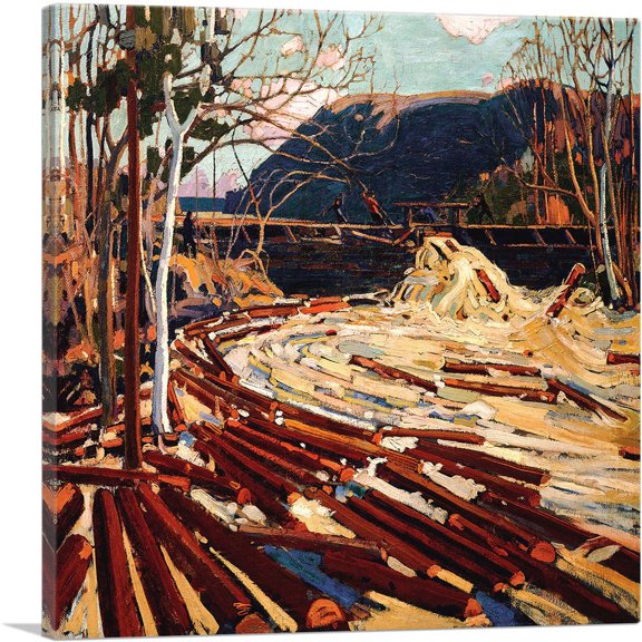 ARTCANVAS The Driver Winter 1916 Canvas Art Print by Tom Thomson - Size: 12" x 12" (0.75" Deep)