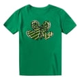 thumbnail image 4 of Top de camiseta con estampado verde de manga corta informal de cobertura para mujer Pompotops  hkajfhjk459054, 4 of 4