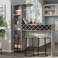 thumbnail image 6 of Furniture of America Flyn Wood Multi-Storage Bar Table in Vintage Gray Oak, 6 of 10