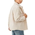 thumbnail image 6 of Girls Corduroy Shirts Long Sleeve Casual Soft Button Down Kids Fall Shirts Beige 8-9 Years, 6 of 9