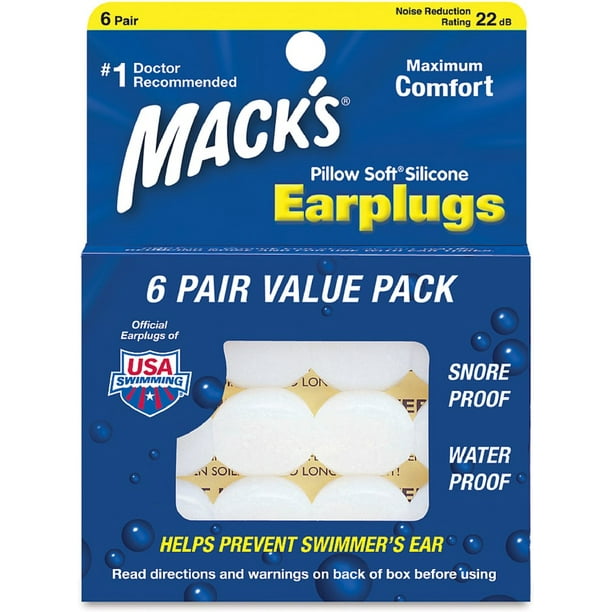 2 Pack Mack S Pillow Soft Silicone Putty Earplugs 6 Ct Walmart Com Walmart Com