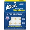 Mack's Pillow Soft Earplugs White 6 Pairs