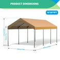 thumbnail image 5 of Heavy Duty Carport, Portable Garage, Doors and Ventilated Windows, UV Resistant and Waterproof, Carport Canopy for Car, Bike, Boat, Party, 5 of 8