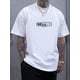 thumbnail image 1 of Camiseta informal con estampado gráfico de letras para hombre, ideal para exteriores, para chicos grandes y altos., 1 of 6