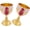 Golden White, variant on Tesyar Set of 2 Vintage Brass Alloy Goblets, 30ML Golden White Rose Carved Chalice Cups for Wedding Bar Medieval Decor (Red)