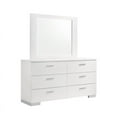 thumbnail image 5 of Felicity 4-piece Queen Bedroom Set with LED Headboard Glossy White, 5 of 6