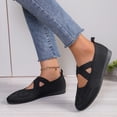 thumbnail image 6 of Tao Tao Casual Shoes Knits Sneakers Women Wide Head Hollow-Out Mocassins Shoes Flat Heel Sandals for Spring Summer Autumn Black 40, 6 of 9