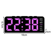 Digital Wall Clock with Light Color Changing Temperature Display