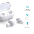 thumbnail image 3 of AT&T True Wireless Headphones with Charging Case, White, T10-WHT, 3 of 4