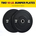 thumbnail image 1 of Bumper Plate Set 2" Olympic Weight Plates for Strength Training More 2 Pack, 10lb, 1 of 7