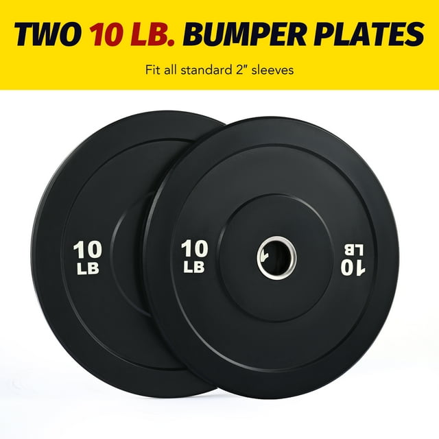 Bumper Plate Set 2" Olympic Weight Plates for Strength Training More 2 Pack, 10lb