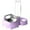 Purple, variant on Adjustable Elevated Cat Food and Water Bowl Set Convenient Pet Feeder Dish with Removable Design for Puppy Medium Dogs Cats Feeding
