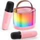 thumbnail image 1 of FanFun Karaoke Máquina con 2 Micrófonos Inalámbricos para Adultos y Niños, Mini Altavoz de Karaoke con Luces Rgb, Compatible con Entrada Tf/aux/4 Voz Mágica Divertida, D23P-T, 1 of 7