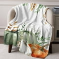 thumbnail image 2 of Flannel Fleece Throw Blanket Thanksgiving Pumpkin Fall Watercolor Leaves Lightweight Soft Plush Blankets,Farm Harvest Cozy Warm Throw Blanket for Couch Sofa Bed Car Office All Season Use 40x50in, 2 of 9